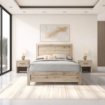 Frankie Wooden Bed with Panel Headboard