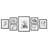 Gallery Wall Solid Wood Matted Picture Frame Kit - 7 Pieces with Two 8" x 10", Four 6" x 8", and One 12" x 16"-99838352