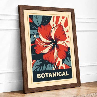Hibiscus Bold Botanical - Framed Print