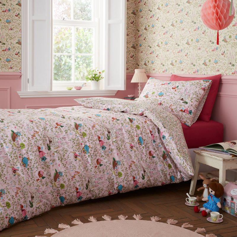 Fairytale Cotton Duvet Cover Set, Toddler Duvet Cover Set + 1 additional Pillowcase