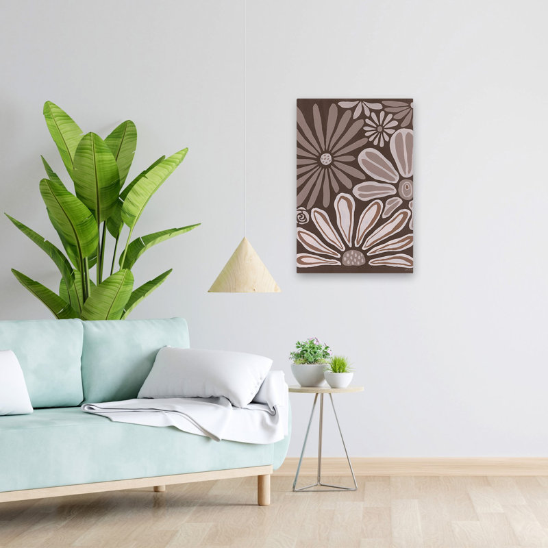 Moka contemporain et décontracté Blooms III, H 24 po x l 16 po