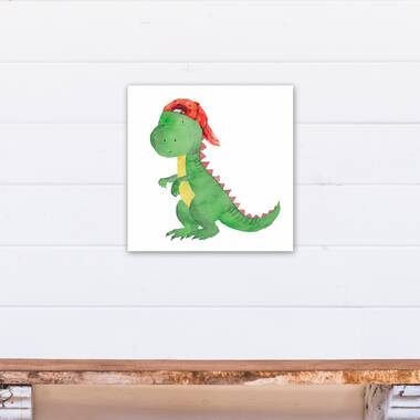 Canvas Dinosaur Art - Set of 4 Prints - Stretched Canvas Nursery Decor -  Tiny Toes Design