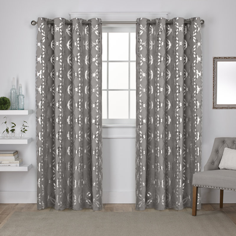 Semi Sheer Curtain Pair, 54" W x 84" L, Black Pearl