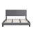 Gray King Size Upholstered Bed Frame, Button Headboard, No Box Spring, Wood Slat Base, Easy Assembly, 80 In. Product Width Bed, Support, 25.4 Package