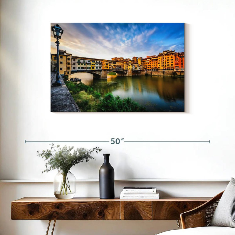 Ponte Vecchio Riverscape, 24" H x 36" W