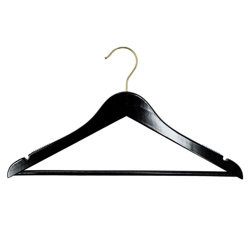 Cintre standard en bois Filip, Doré / Noir, 25