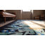 Petit tapis chinois en laine Art Déco