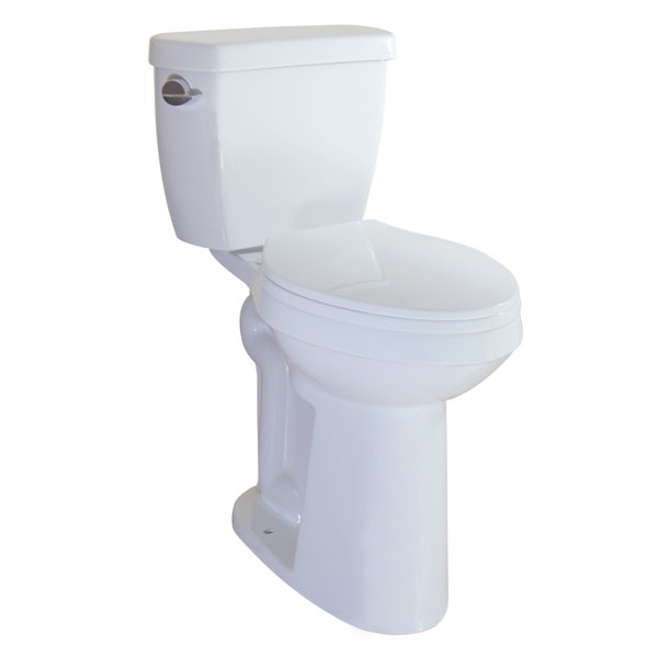 Yingze 21 inches Extra Tall Elongated Two Piece Toilet Side Flush 1.28 ...