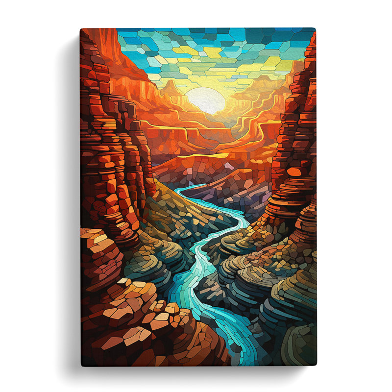 Grand Canyon Futurism - Wrapped Canvas, 60cm H x 40cm W x 3cm D