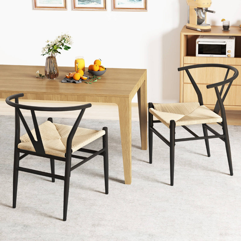 Fauteuils de cuisine Modern, 4, Noir/naturel