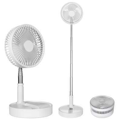 Ventilateur de table de bureau à piles et ventilateur de table à 4 vitesses Fordable