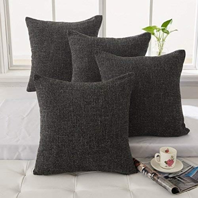 Honour Square Throw Pillow Cover, 41cm H x 41cm W x 1cm D, Dark Grey