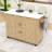 Kitchen Island with Drop Leaf, Power Outlet, Adjustable Shelves, 3 Drawers and Ample Storage-1844286439