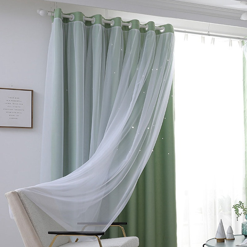 Calabro Room Darkening Curtain Single Panel, Green