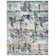 Felty Abstract Cream/Blue Area Rug