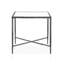 Ensemble de 3 tables basses en métal martelé à motif en X de style moderne Lalia-125808162-125808163