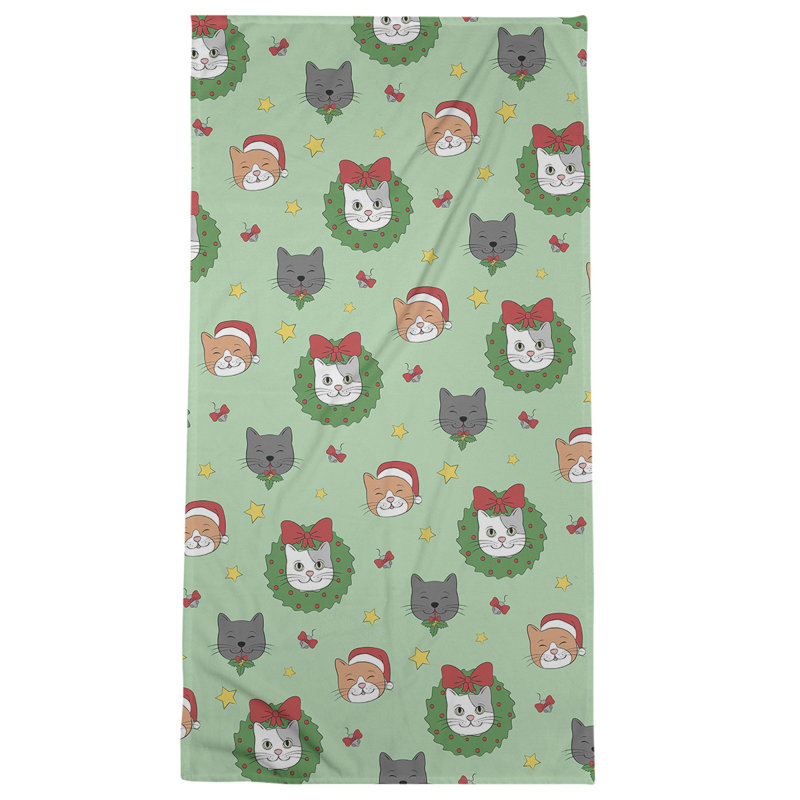 Beach Towel, Light Green, Microfiber