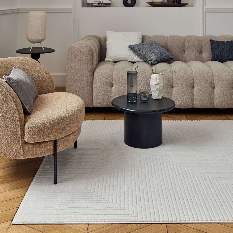 Carmel Modern Geometric Cream Area Rug, Rectangle 240 x 340 cm