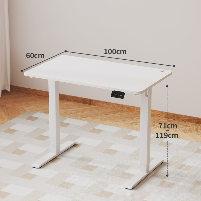 Alvana 100Cm W Height Adjustable Rectangular Standing Desk