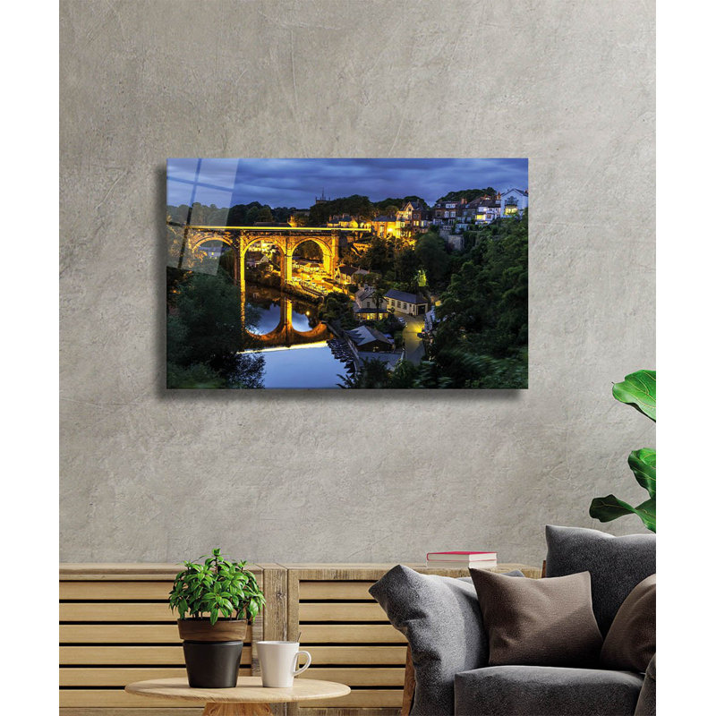 Élégante peinture décorative en verre trempé 18,1 po x 28,3 po | 100% verre trempé, épaisseur: 0,16 pouce | Superbe œuvre d'art pour la décoration intérieure, le salon et les espaces de bureau, durable et facile à nettoyer