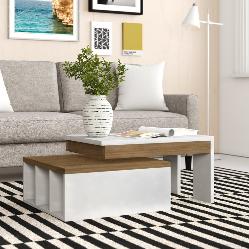 Madison Floor Shelf Coffee Table with Storage