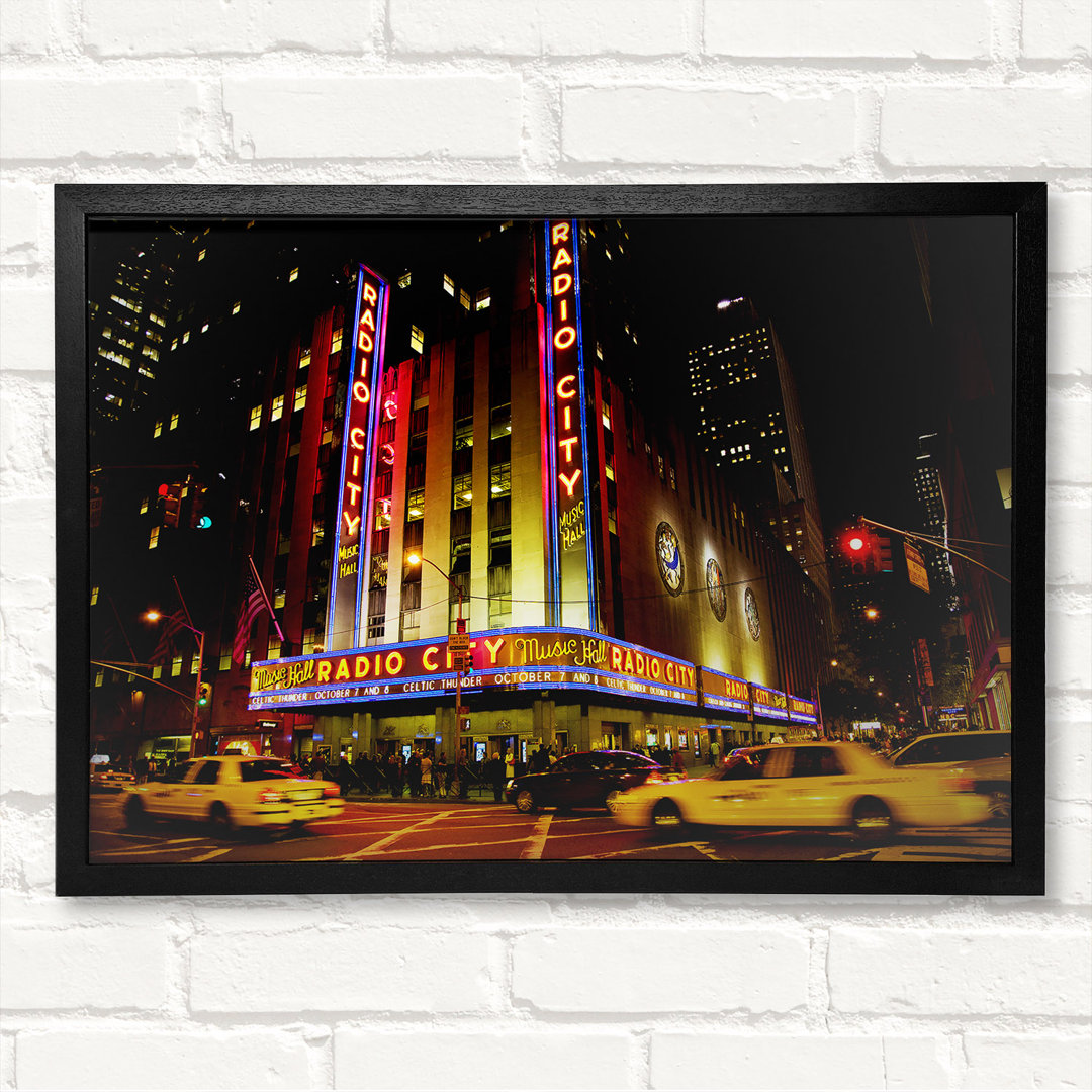 Nyc Radio City Music Hall Gerahmter Druck