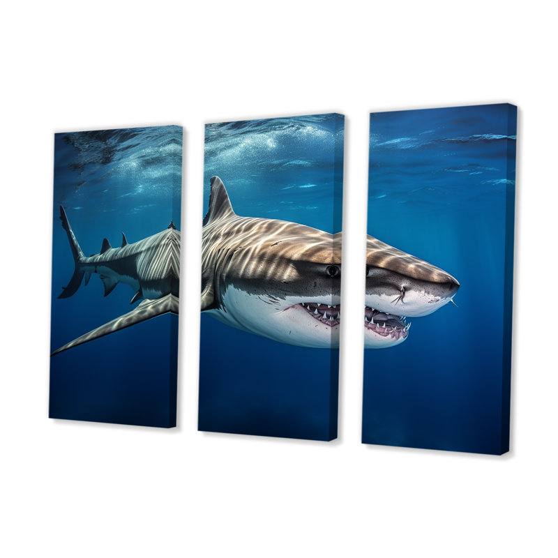 Ensemble de salon mural Tiger Shark «I Shark», H 32 po x l 48 po