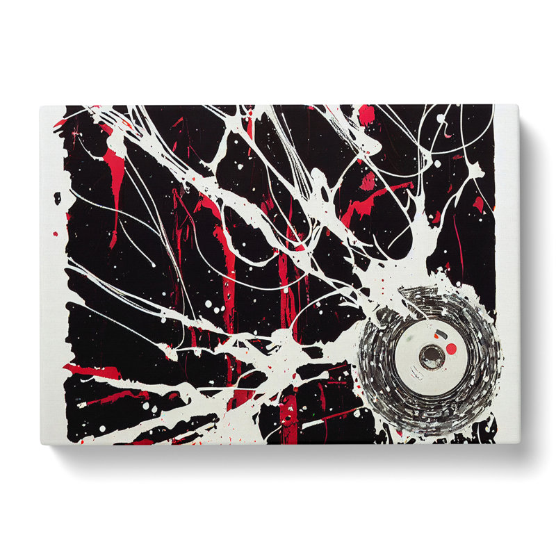 Dazzling Cassette Tape Abstract - Wrapped Canvas, 35cm H x 50cm W x 3cm D