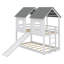 Lit superposé simple au-dessus de simple avec glissade House