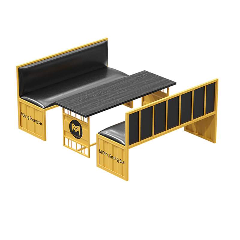Ensemble de salle à manger rectangulaire l 23,7 po, Jaune, H 29,6 po x L 63 po x l 23,7 po