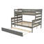 Lit superposé simple au-dessus de double en bois avec lit gigogne simple Wood-1633644110