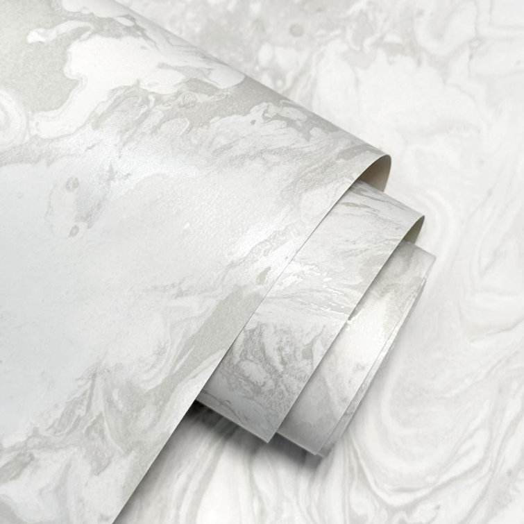 Metallic Marble Charcoal Luxury Wallpaper