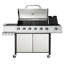 Charles Bentley 6 - Burner Countertop Liquid Propane Gas Grill with Side Burner and Cabinet