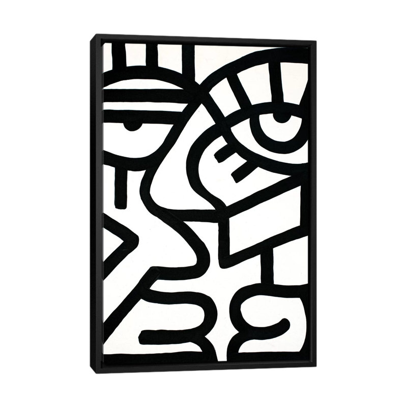 «Talking» par Billy, reproduction d'artiste, H 60 po x l 40 po x P 1,5 po, Papier encadré noir