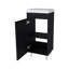 Meuble-lavabo de salle de bain avec 2 tablettes de rangement spacieuses, parfaites pour garder les choses bien organisées, 1 porte et tablettes de rangement rectangulaires, décor de style contemporain, panneau de particules-465277518