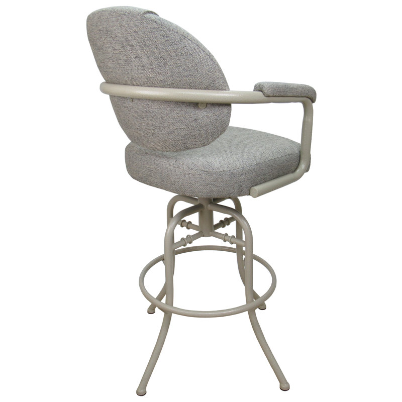 Tabouret de bar pivotant et inclinable en métal 26 po ou 30 po Dahlstrom - M-70, Beige, Gris foncé