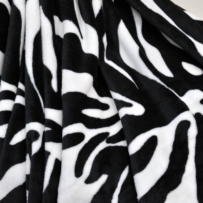Knitted Throw Blanket, Black