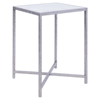 LA Marble Cross Legs End Table