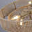 5 Tier 8 Light Raffia Dimmable Chandelier