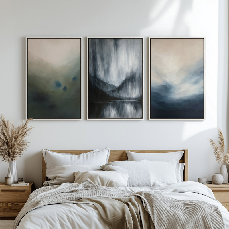 Art mural encadré sur toile, impressions murales abstraites rétro 24 "x 36", H 36 po x l 24 po, Blanc