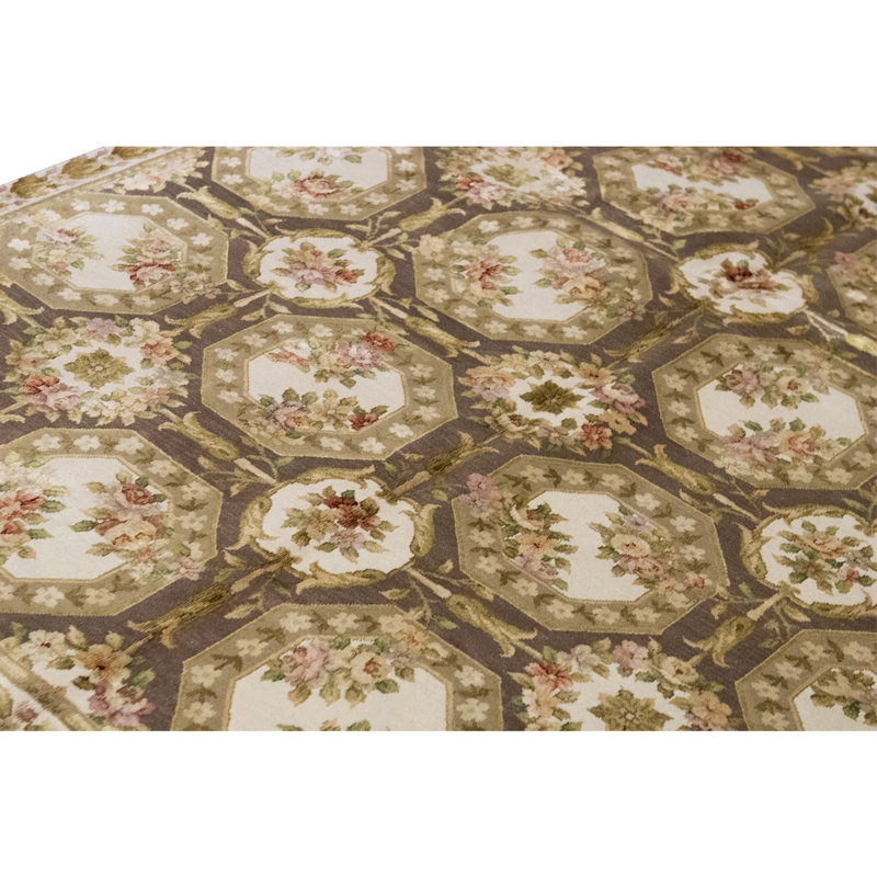 Handmade Silk and Wool Area Rug