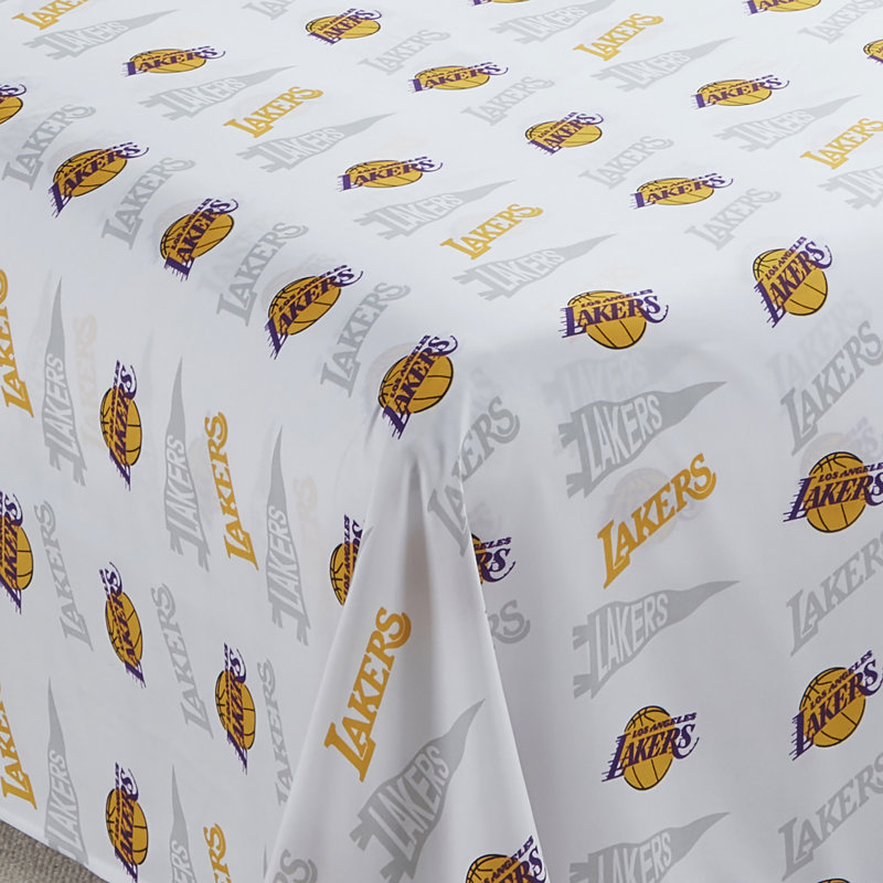NBA Bed Sheet Sets By Sweet Home Collection, Los Angeles Lakers - Full, Full Sheet Set with 2 Pillowcases