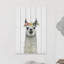 Impression de lama couronné de fleurs Shyann sur bois blanc-1252110903