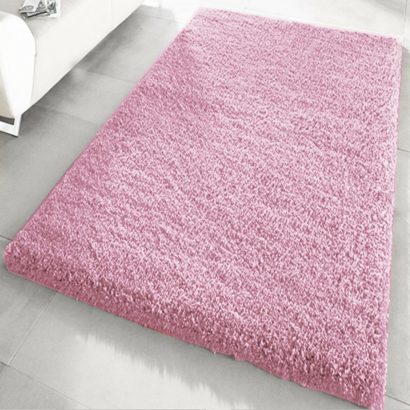 Kailum Solid Colour Shag Area Rug, Rectangle 120 x 170cm