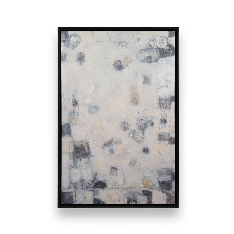 «Star Gazing I» par Beverly Crawford, reproduction d'art, H 16 po x l 12 po, Floater Framed Print without Mat Canvas, Noir