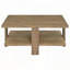 Table basse carrée avec surfaces à deux niveaux - Finition brun mangue
