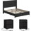 Ensemble de chambre avec lit plateforme et table de chevet 3 pièces Louby