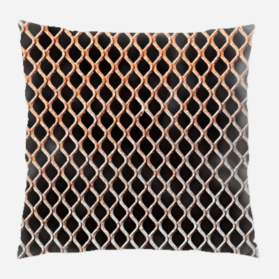 Coussin décoratif à grille