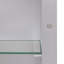 Miroir à pharmacie mural rectangulaire en argent, miroir de maquillage à DEL 3 couleurs, 2 tablettes amovibles en verre trempé pour le rangement des articles de toilette-815332304-815332308