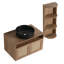 Meuble-lavabo de 30 pouces avec lavabo en céramique et tablettes de rangement-121071603